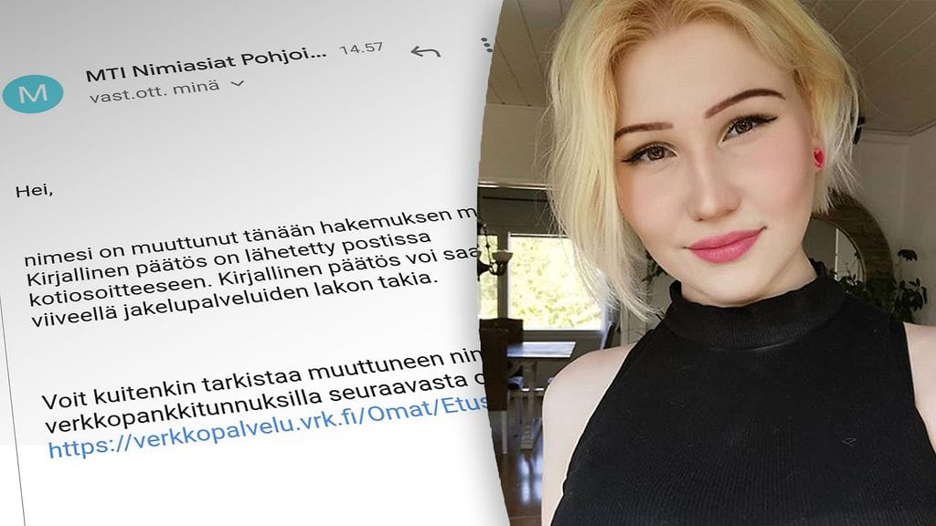 Kaverukset tekivät nimenmuutosilmoituksen kuukausi tai pari sitten. Perjantaina Piipon sähköpostiin kilahti viesti väestörekisterikeskukselta, jossa nimenmuutos vahvistettiin.