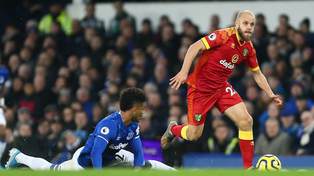 Teemu Pukki esiintyi vahvasti Evertonia vastaan.