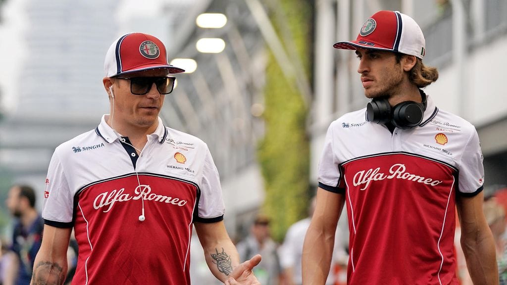 Kimi Räikkonen ja Antonio Giovinazzi