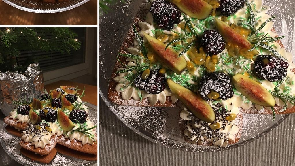 Ullan piparikuusikakku on herkullinen koriste joulupöytään.