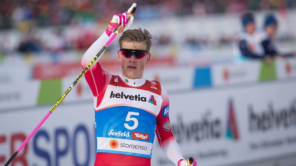 Johannes Hösflot Kläbo oli miesten sprintissä Rukalla täysin ylivoimainen. Arkistokuva.