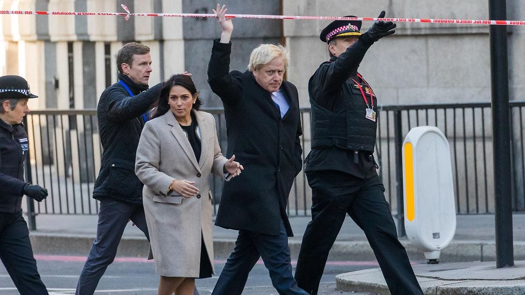 boris johnson vieraili london bridgella epa