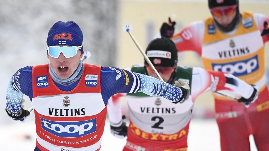 Iivo Niskanen sivakoi Rukan minikiertueella kolmanneksi.