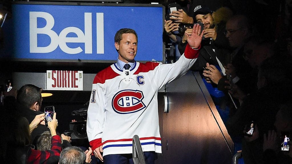 Saku Koivu palasi Bell Centreen tiistain NHL-kierroksella.