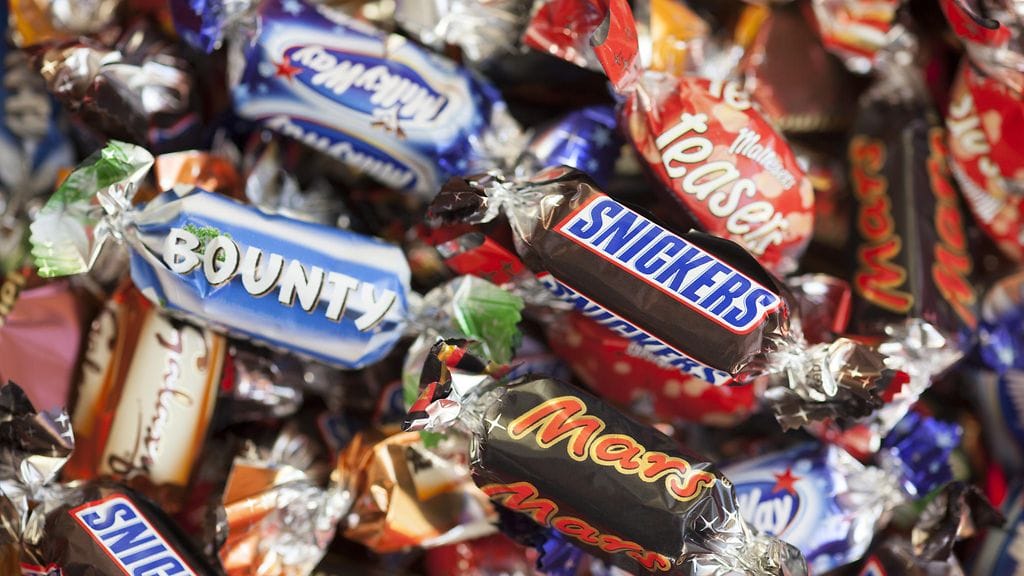 Bounty on monen inhokki näiden suklaiden joukosta.