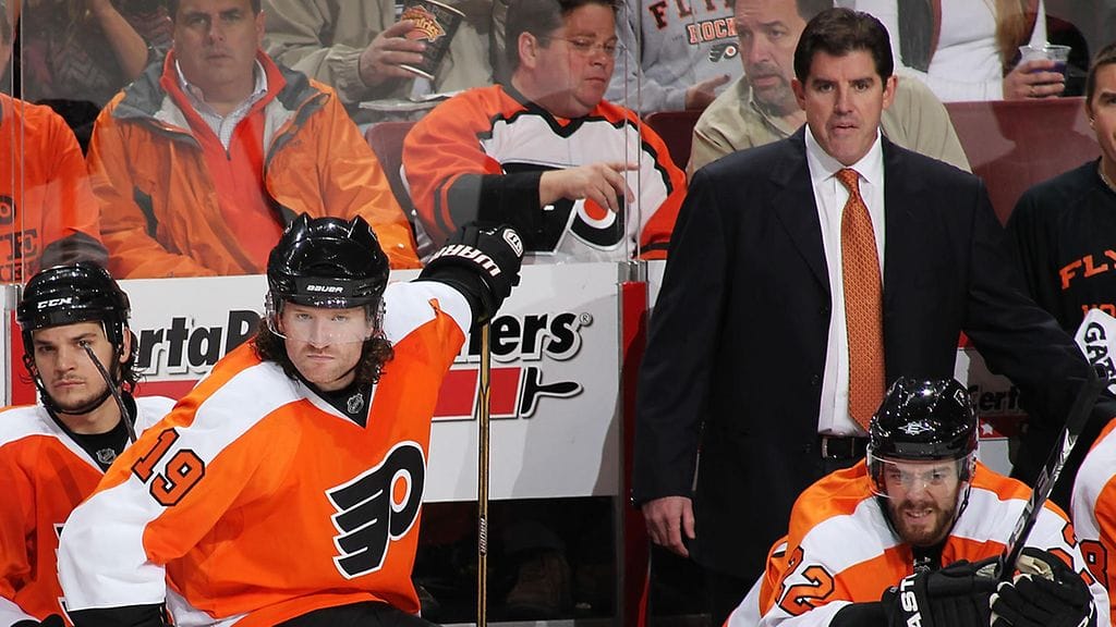 Peter Laviolette luotsasi Philadelphia Flyersia samaan aikaan, kun Ville Leino edusti seuraa.