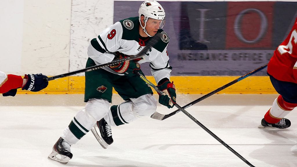 Mikko Koivu loukkaantui Florida Panthersia vastaan.