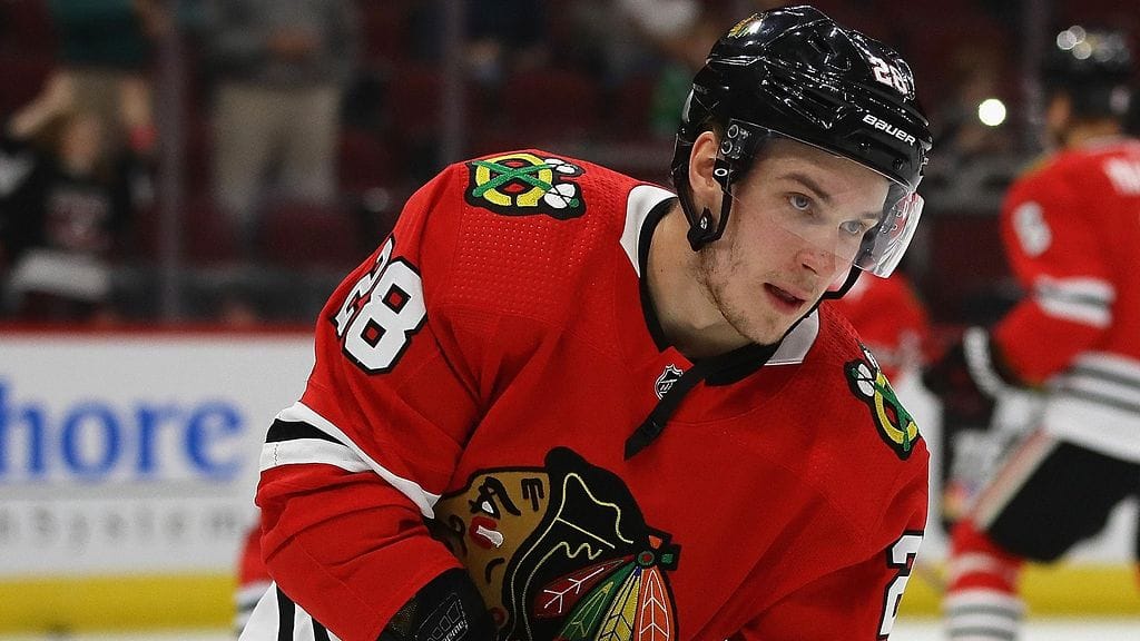 Aleksi Saarela ehti pelata välillä Chicago Blackhawksinkin paidassa.