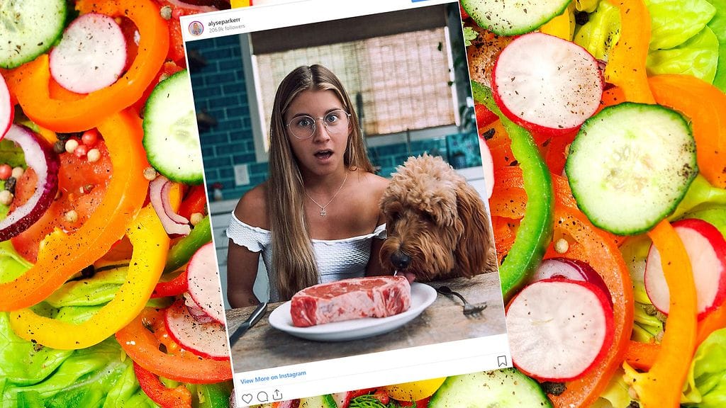 Vegaanivaikuttaja Alyse Parker yllättyi lihansyönnin positiivisista vaikutuksista omaan terveyteensä.