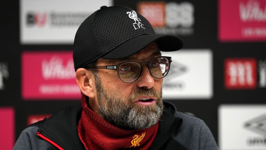 Jürgen Klopp oli kireällä tuulella Salzburg-ottelua edeltäneessä Mestarien liigassa.