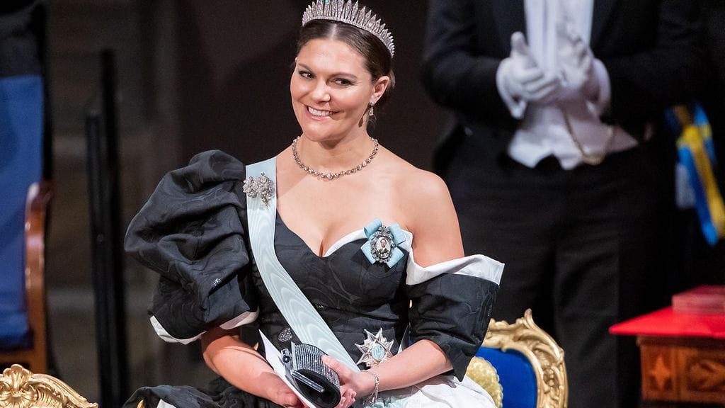 Prinsessa Victoria Nobel-gaalassa 2019