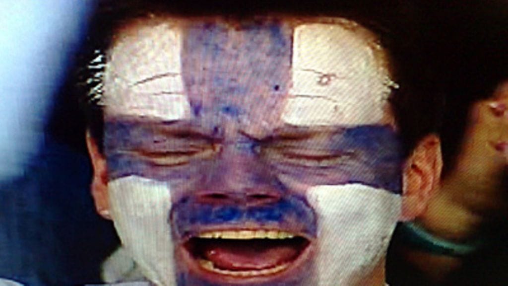 Hyvä Suomi! Kuva: Eurosportin lähetyksestä