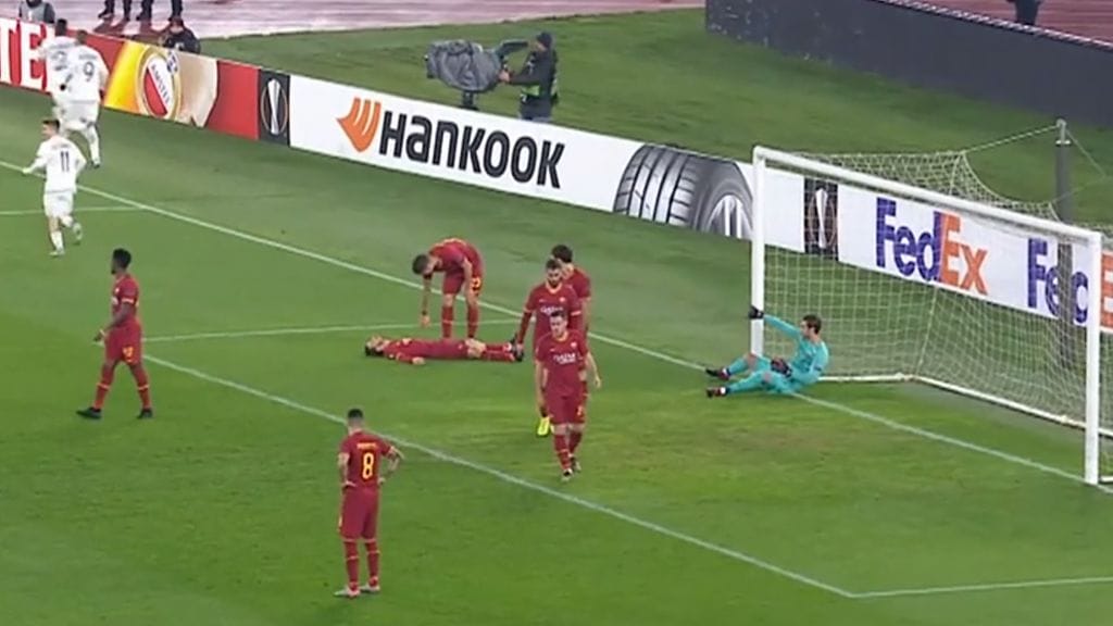 AS Roman Alessandro Florenzi makasi maassa oman maalinsa jälkeen.