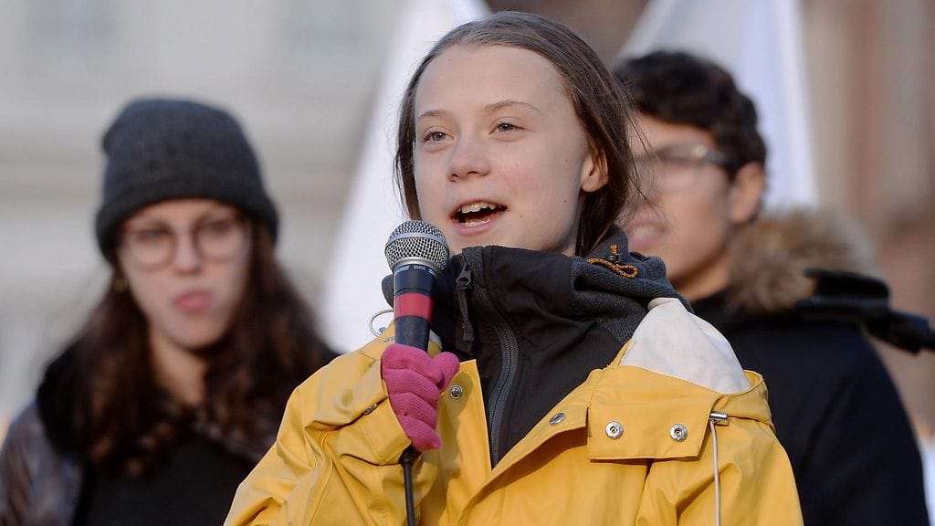 Ruotsalainen ilmastoaktivisti Greta Thunberg johti tänään opiskelijoiden marssia Torinossa.