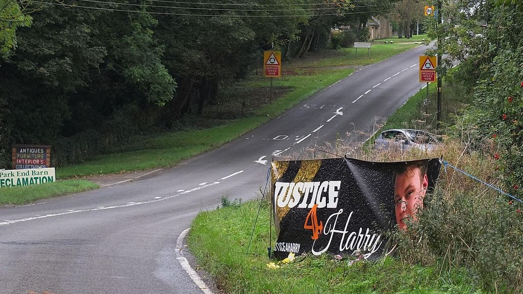 Kuva Harry Dunnin kuolemaan johtaneen onnettomuuden tapahtumapaikalta.