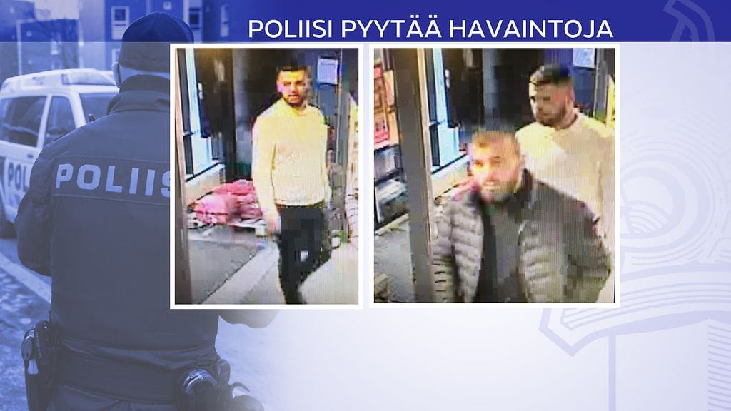 Poliisi pyytää havaintoja näistä miehistä, joita epäillään Espoon kemikaalivarastomurrosta.