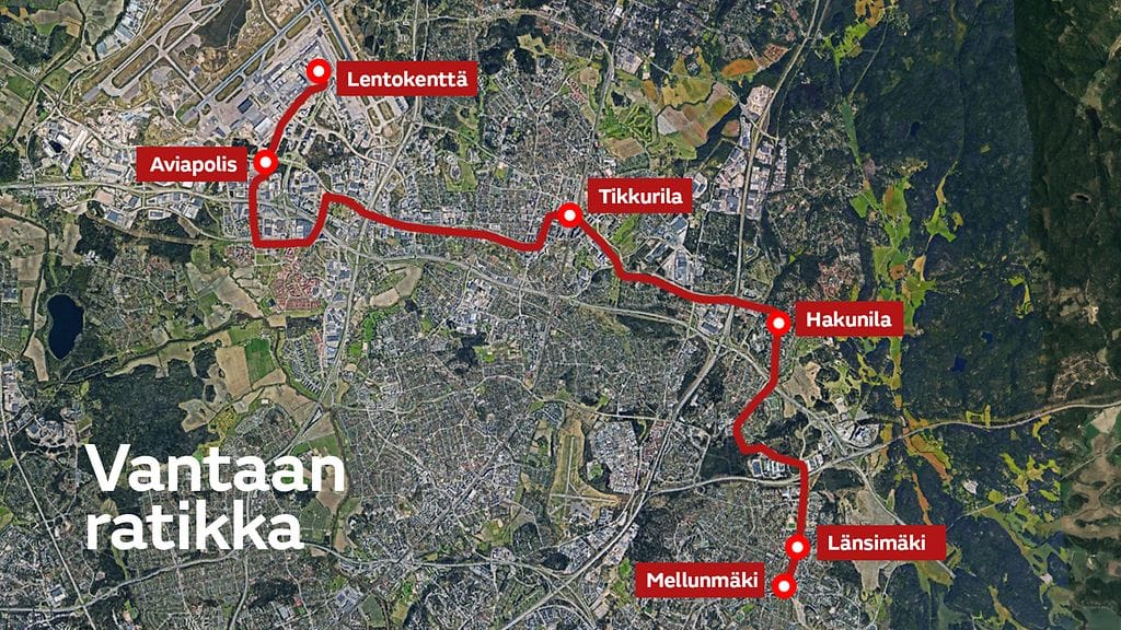 Raitiovaunun on suunniteltu kulkevan 47 minuutissa lentokentältä Mellunmäkeen. Keskimääräinen matkustaja kulkee arvion mukaan raitiovaunulla neljän kilometrin matkan.