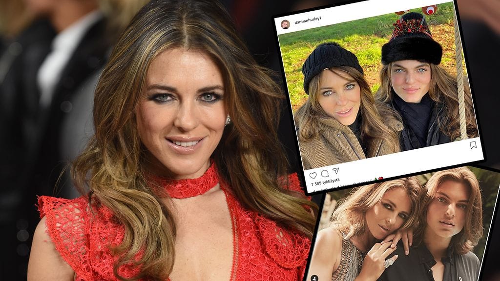 Elizabeth Hurley ja Damian muistuttavat paljon toisiaan.