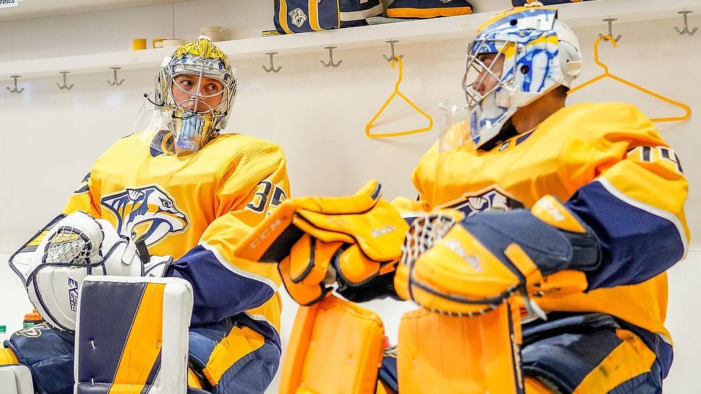 Juuse Saros ja Pekka Rinne ovat tuttu parivaljakko Nashville Predatorsissa.