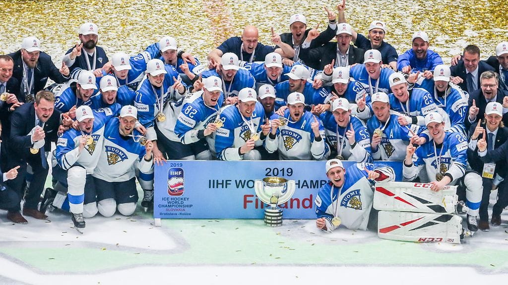 Leijonat juhli maailmanmestaruutta Bratislavassa viimeksi vuonna 2019.