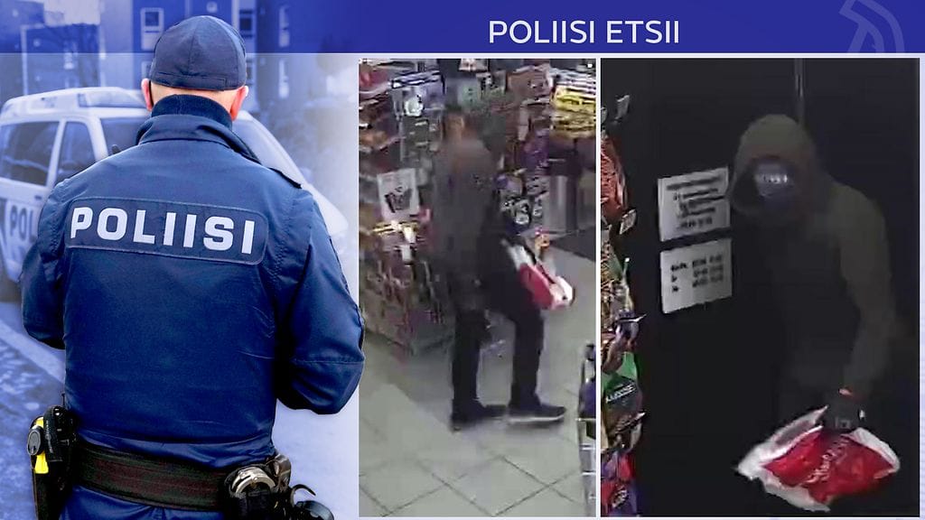 Poliisi julkaisi kuvat törkeän ryöstön yrityksestä epäillystä miehestä.