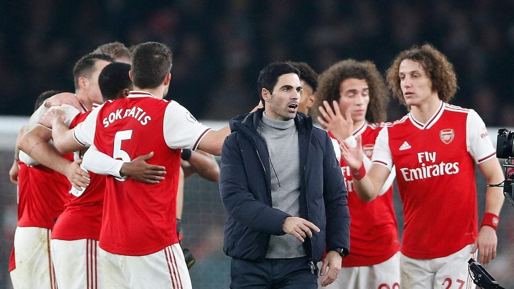 Arsenalin päävalmentaja Mikel Arteta onnitteli pelaajiaan United-voiton jälkeen.