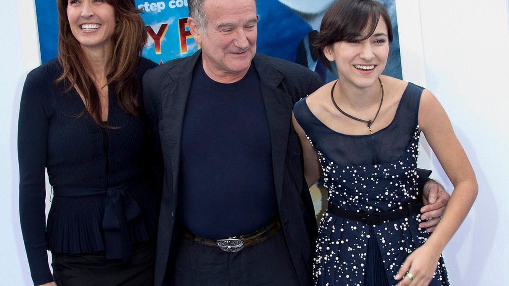 Robin Williams ja Zelda Williams (oikealla) yhteiskuvassa.