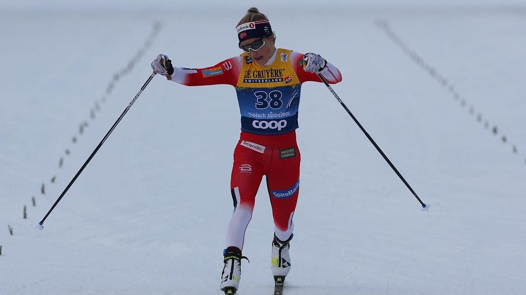 Therese Johaug jäi neljänneksi 10 kilometrin yhteislähtökisassa.