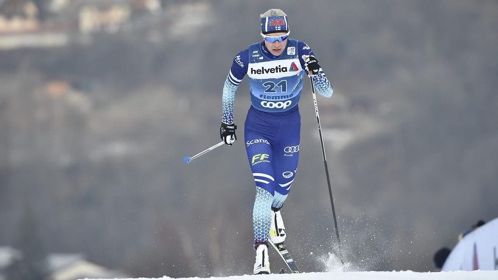 Anne Kyllönen on ollut erinomaisessa lyönnissä Val Di Fiemmen sprinttiladulla.