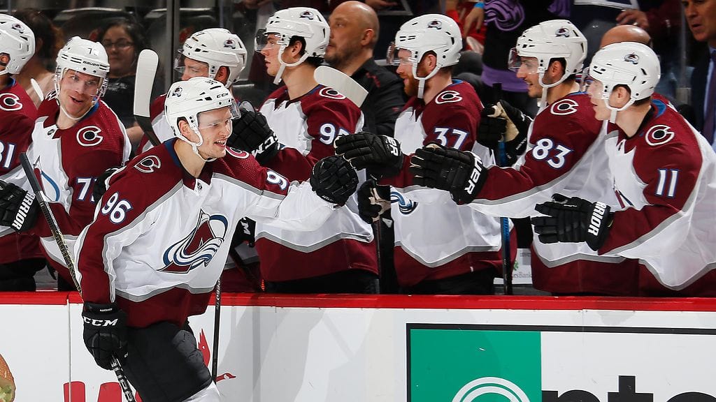 Mikko Rantanen pääsi juhlimaan maalia kolme kertaa.