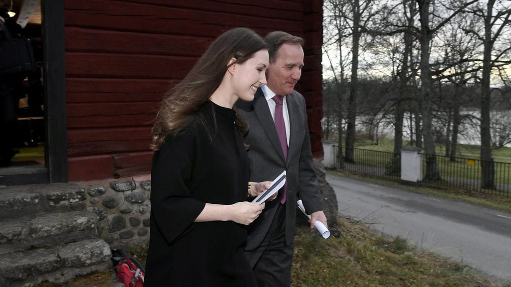 Ruotsin pääministeri Stefan Löfven tapasi tänään Suomen pääministeri Sanna Marinin.