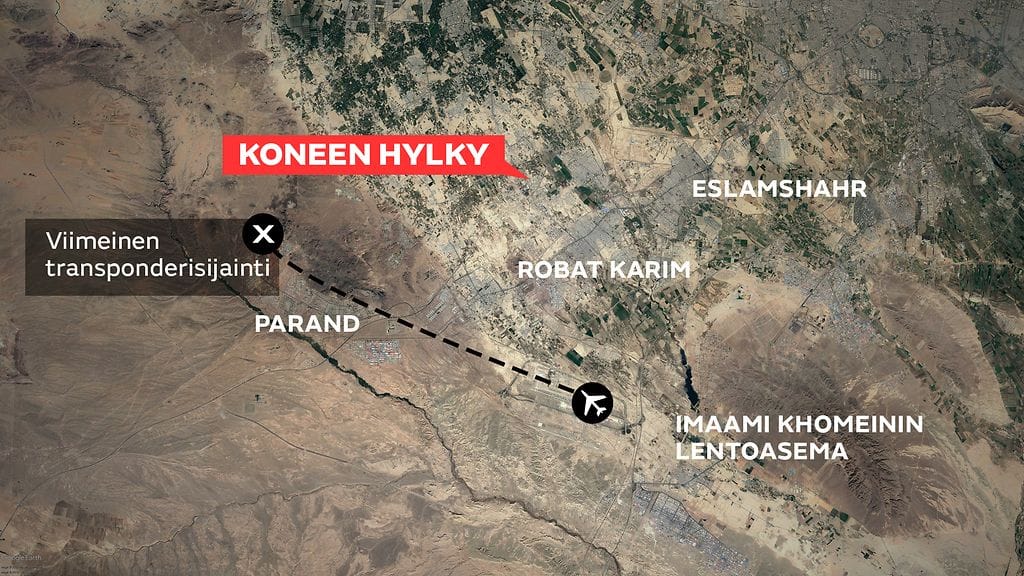 Ukrainalainen Boeing 737-800 crash irak