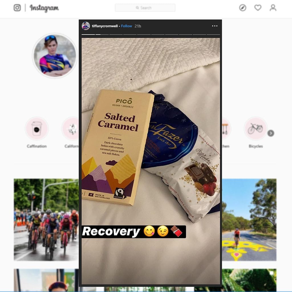 Tiffany Cromwell palautui eilen harjoituksistaan suomalaisen suklaan voimin.