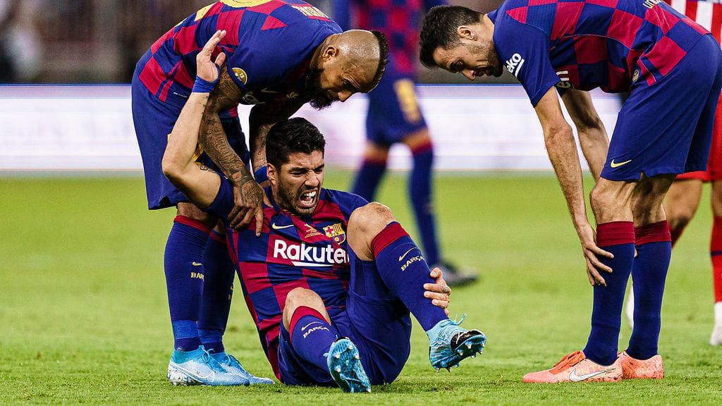 Luis Suarez loukkaantui torstaina pelatussa ottelussa Atletico Madridia vastaan.