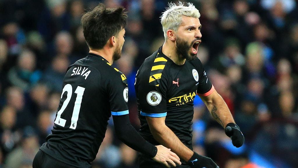 Sergio Agüero iski kaksi maalia Aston Villan verkkoon ja nousi kaikkien aikojen ulkomaalaispelaajien listalla kärkeen 176 osumallaan.