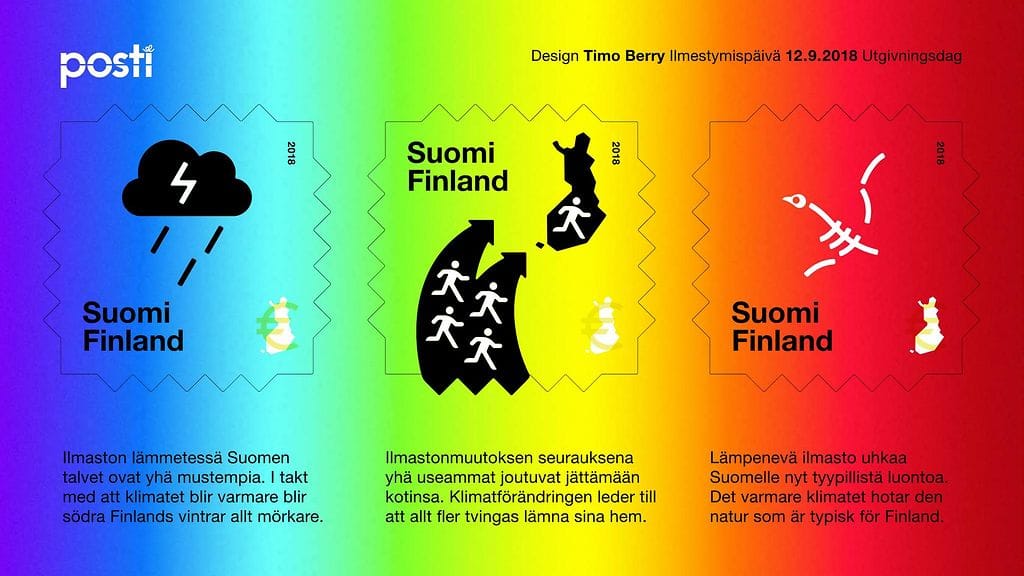POSTI Timo Berry ilmastonmuutos postimerkki