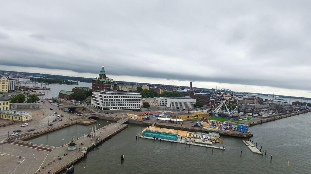 Ilmakuvaa Katajannokalta vuodelta 2016. Arkistokuva.