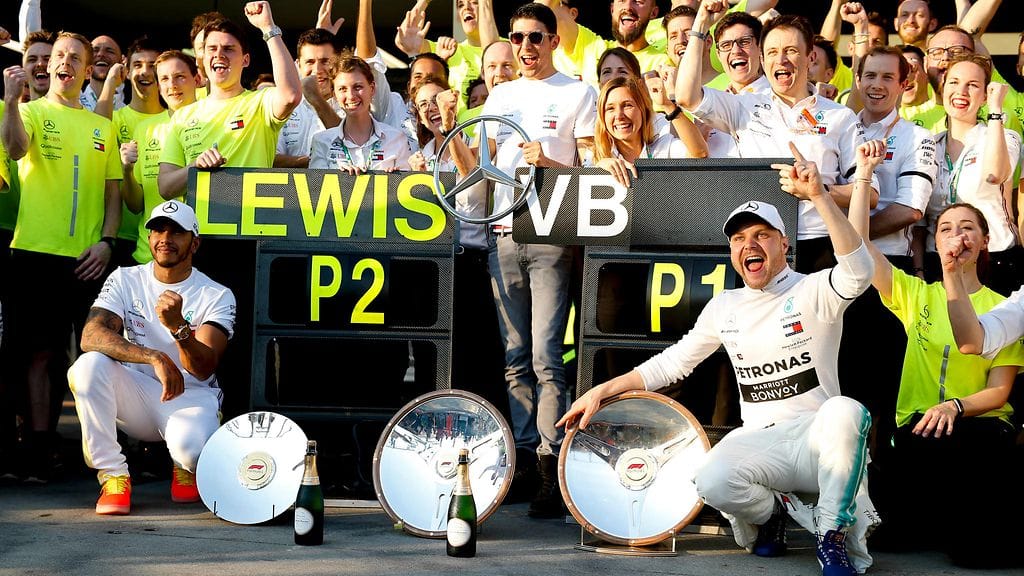 Lewis Hamilton ja Valtteri Bottas ovat tuoneet Mercedekselle F1-menestystä.