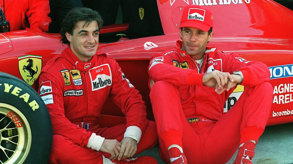 Jean Alesi ja Gerhard Berger tulivat alun ongelmien jälkeen loistavasti toimeen keskenään Ferrarilla.