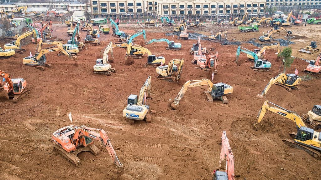 wuhan rakennustyömaa