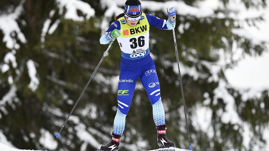 Krista Pärmäkoski hiihti viidenneksi yhdistelmäkisassa.