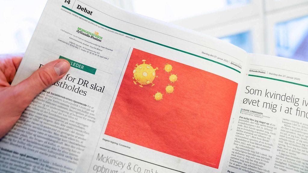 Kiinan suurlähetystö reagoi nopeasti kuvaan ja sanoi sen loukkaavan Kiinaa ja kiinalaisia.