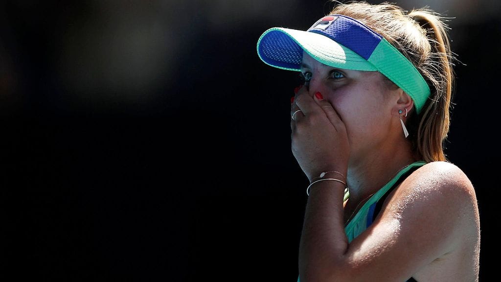 Sofia Kenin oli hämillään edettyään Melbournessa uransa ensimmäiseen grand slam -finaaliin.