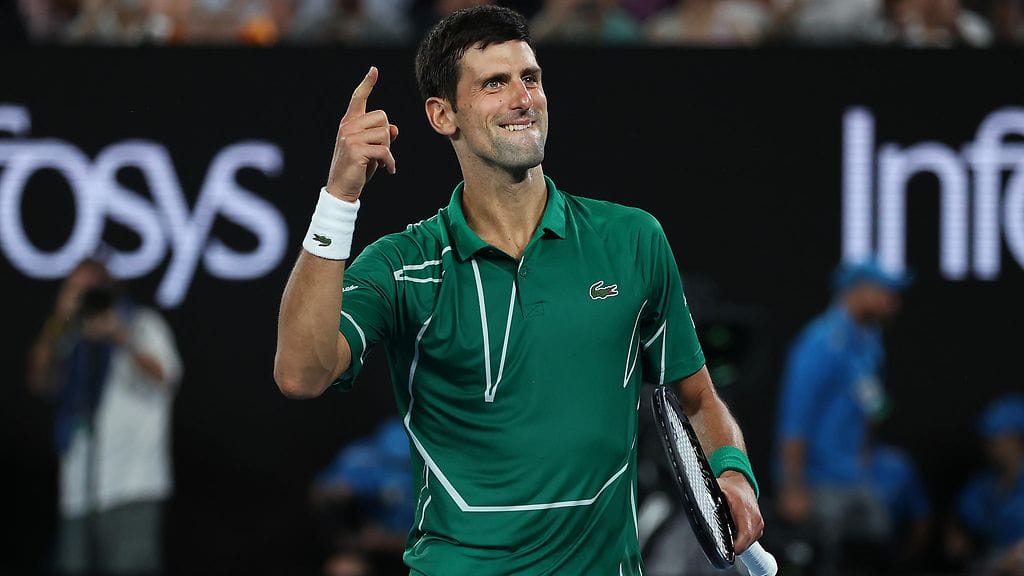 Novak Djokovic eteni Australian avointen kaksinpelifinaaliin jo kahdeksannen kerran urallaan. Hän on voittanut Melbournessa kaikki tähän mennessä pelaamansa seitsemän finaalia.