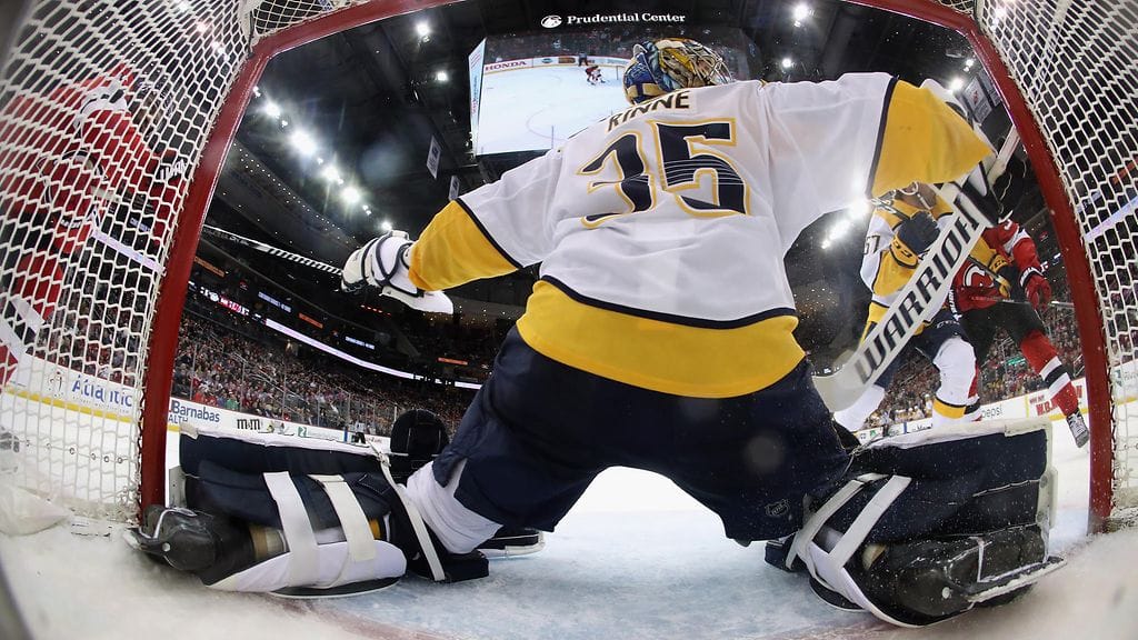 Pekka Rinne torjui voittolaukauskisassa voiton Nashvillelle.