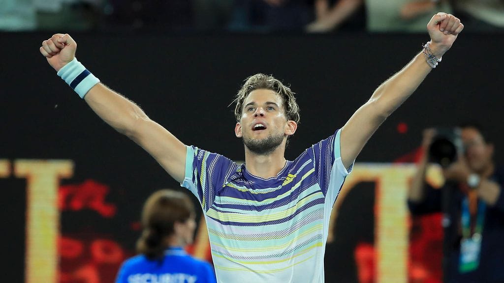Dominic Thiem eteni Australian avointen finaaliin.