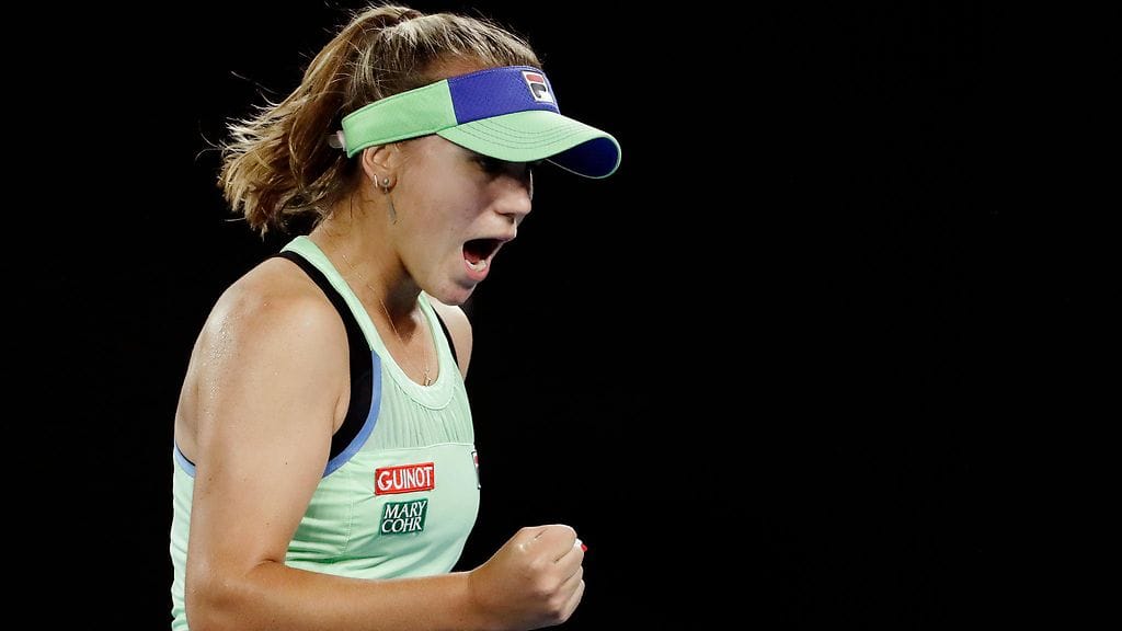 Sofia Kenin löi Garbine Muguruzan kolmieräisessä finaalissa.