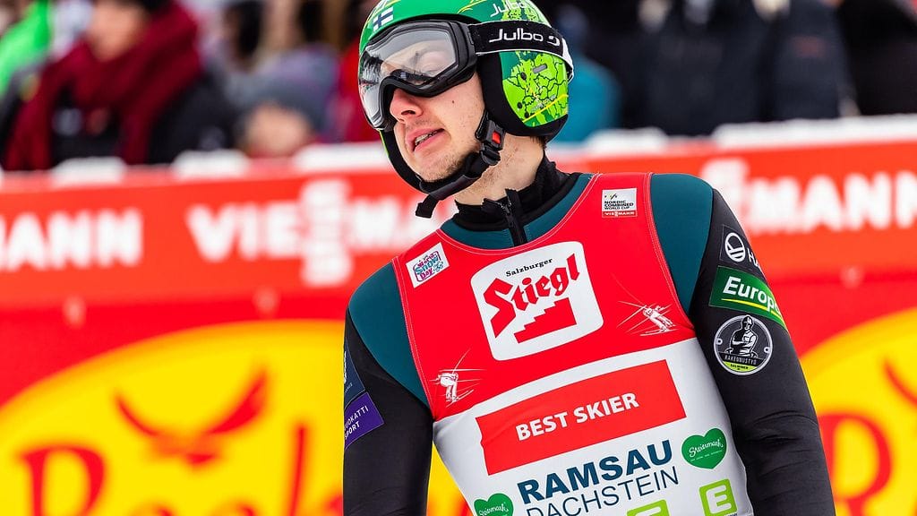 Ilkka Herola paranteli asemiaan mäkiosuuden jälkeen.