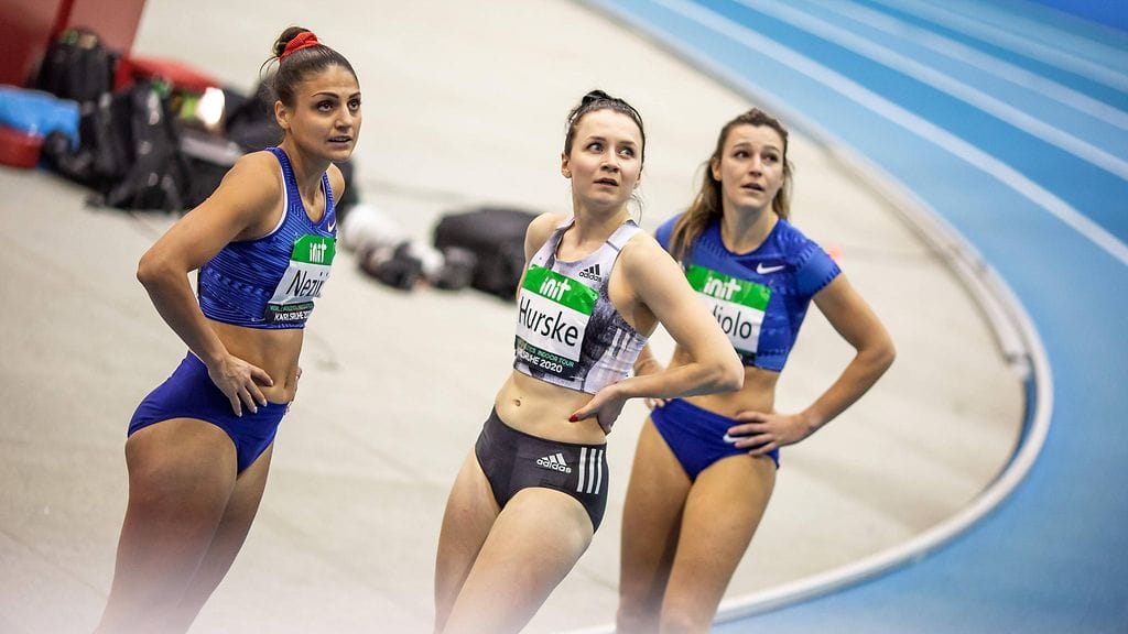 Reetta Hurske (kesk.) ei ollut tyytyväinen suoritukseensa tiistaina.