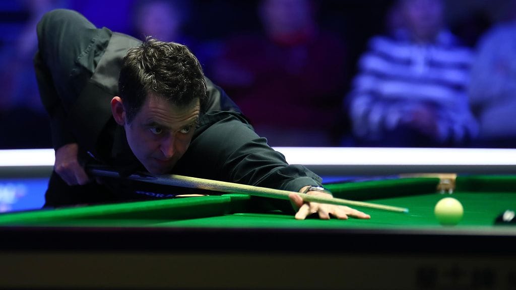 Ronnie O'Sullivan World Grand Prix -turnauksessa Cheltenhamissa keskiviikkona.